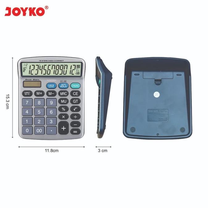 

Calculator Kalkulator Joyko Cc-46 12 Digits Check Correct