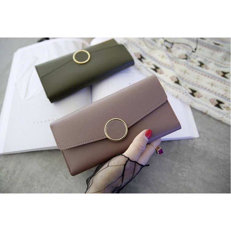 LUXTHER - Women Long Wallets Purses Luxury Round Shap Wallets / dompet wanita dompet panjang