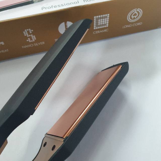 Alat Mesin Catok Rambut  KM470 Hair straightener Rebonding Lurus ada Suhu dan harga murah Kemei