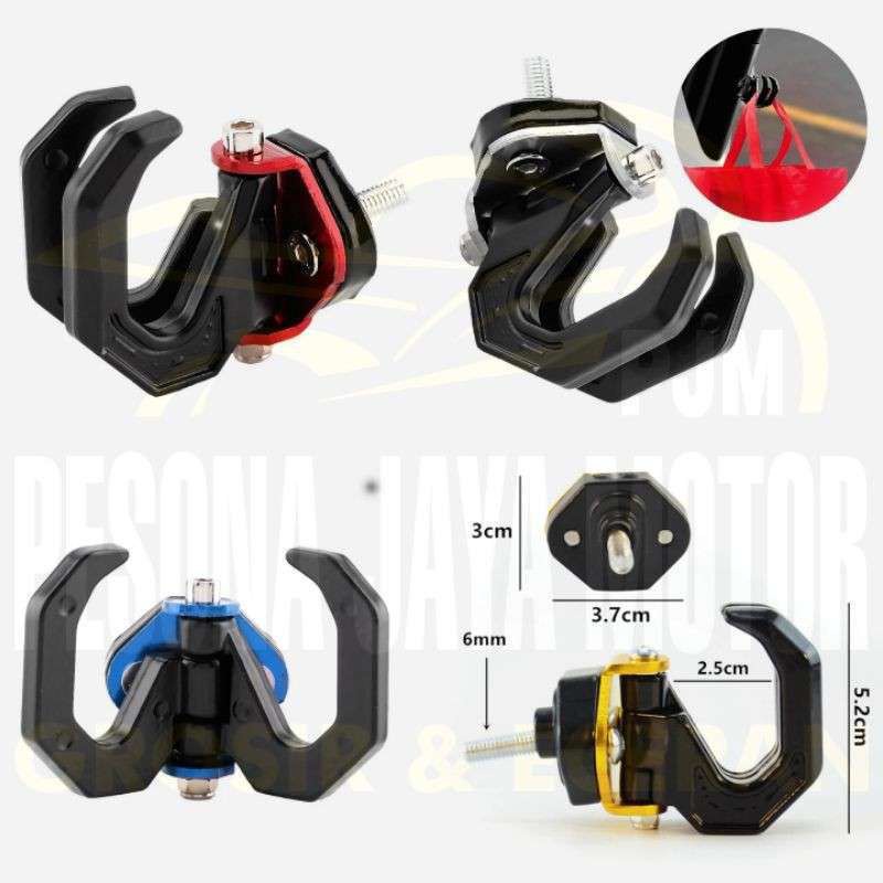 gantungan barang 2in1 cantolan barang dimotor/cabang 2 gantungan nmax mio beat vario dll universal