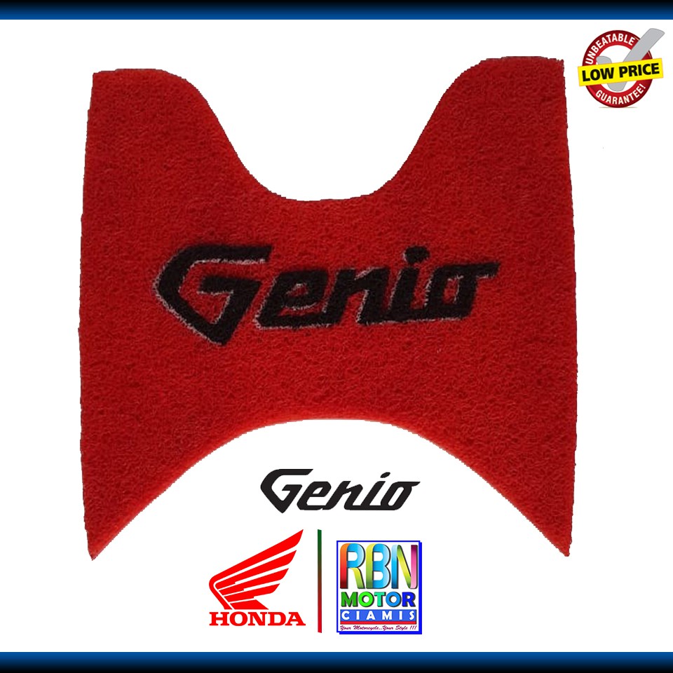 Karpet Motor Genio / Aksesoris Motor Genio / Karpet Genio Costum Tulisan