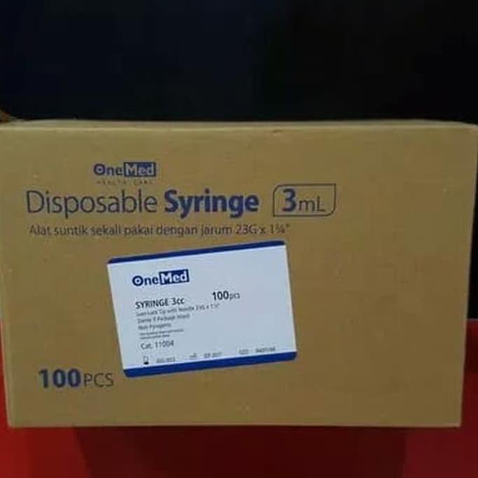 Spuit 3cc Onemed Syringe 3cc Onemed Jarum Onemed 3cc / Onemed 3ml