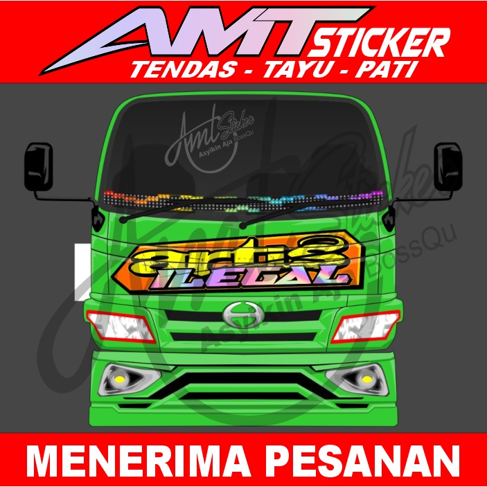 [HOLOGRAM] STICKER KABIN DEPAN TRUK DYNA DUTRO ARTIS ILEGAL