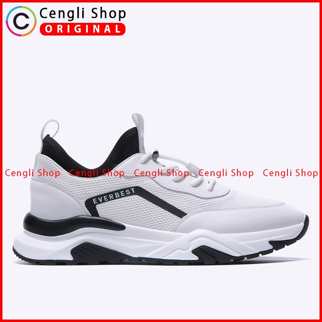 SEPATU SNEAKER EVERBEST PRIA ORIGINAL KETS CASUAL BRANDED PUTIH EM77