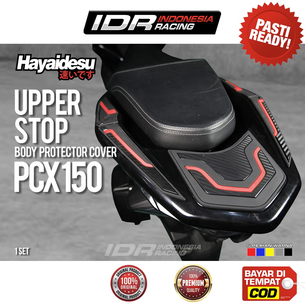 Hayaidesu Upper Stop Lamp Cover PCX Rem Belakang Atas Aksesoris Variasi Body Protector Pelindung