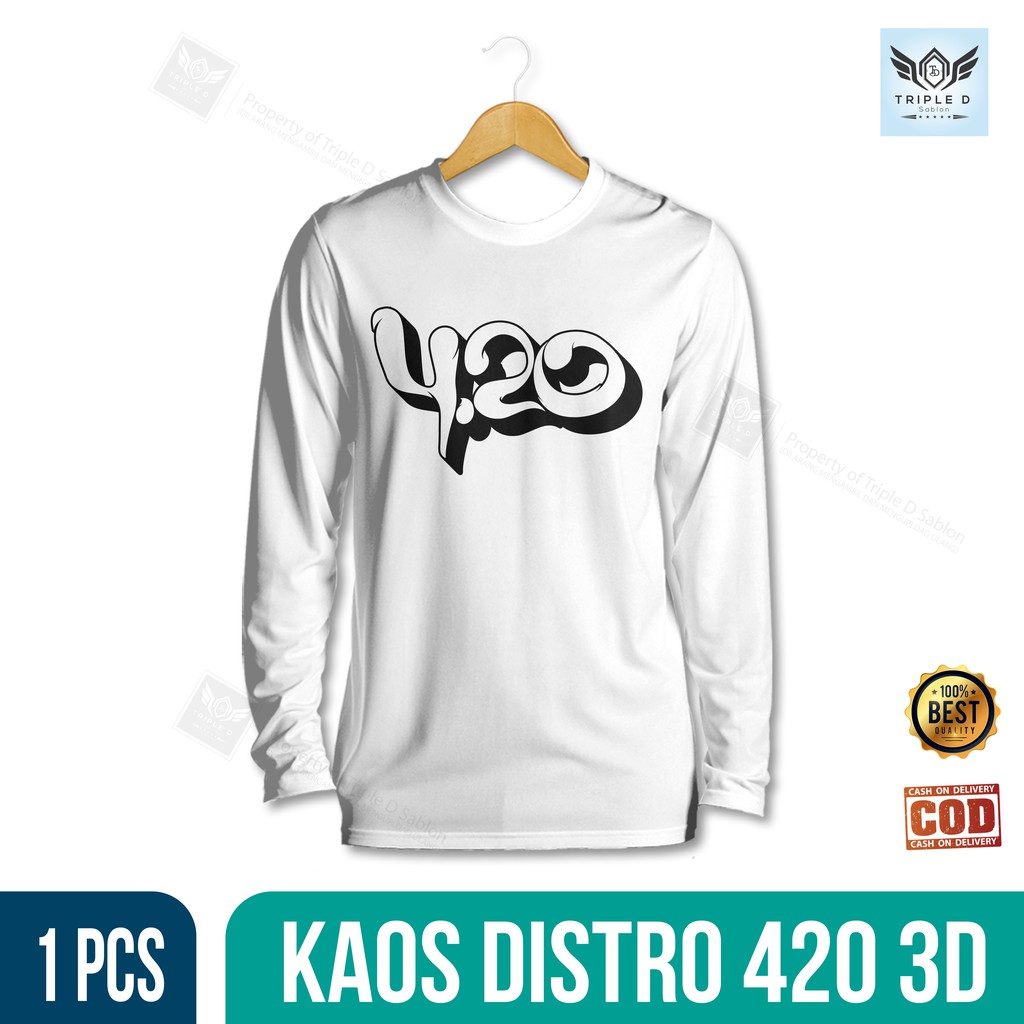Kaos Distro pria wanita 420 3D Distro Keren | Kaos Harian | Kaos Ngumpul | Kaos Mabar Original LP