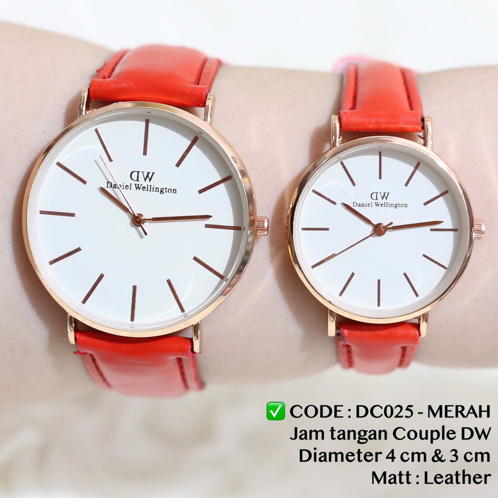 Jam tangan COUPLE pria wanita kulit grosir import premium HARGA SATUAN DC025