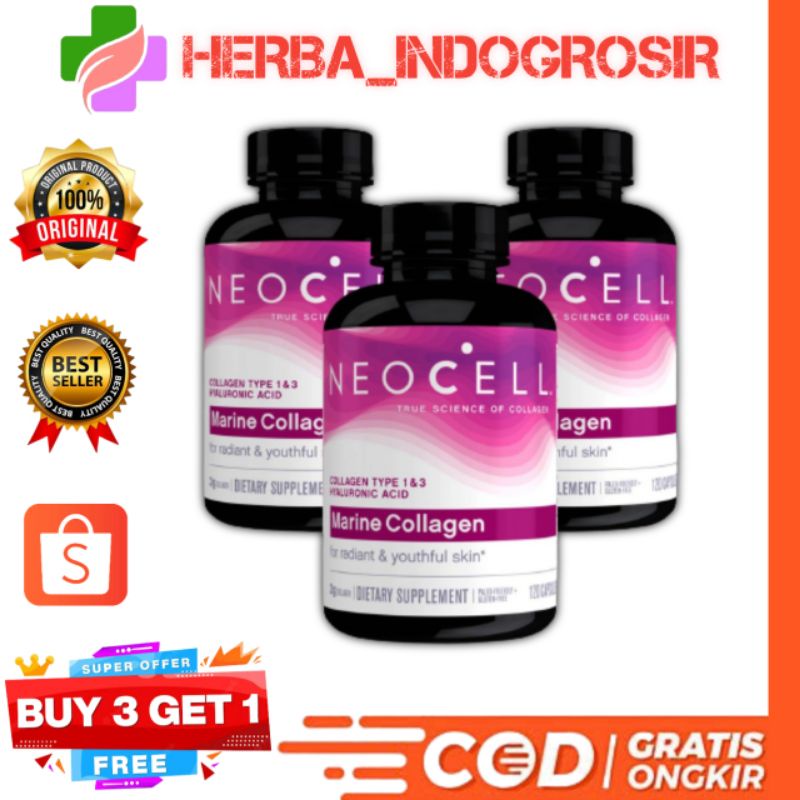 Neocell Super Collagen Marine Collagen Nail 120 Tablets Original