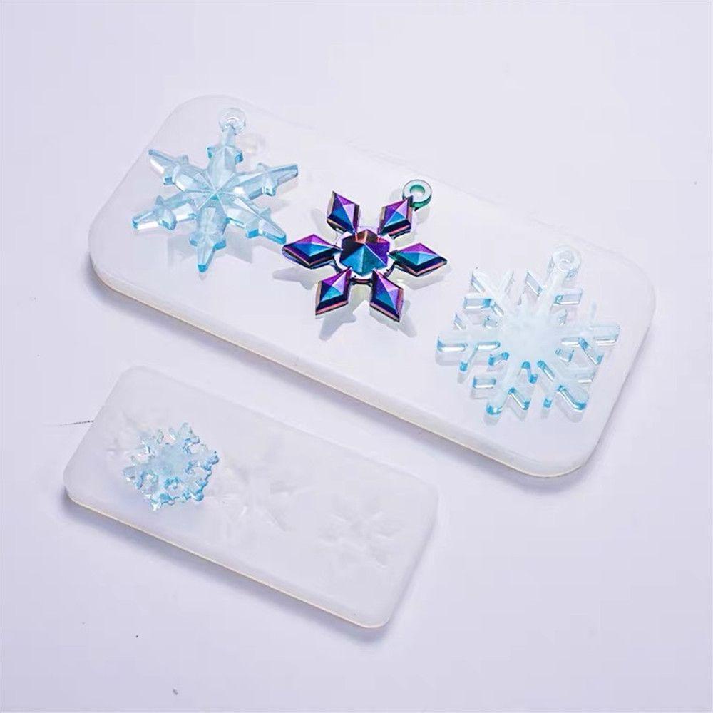 Preva Snowflake Resin Cetakan Membuat Perlengkapan Dekorasi Rumah Kerajinan Epoxy Resin Mold