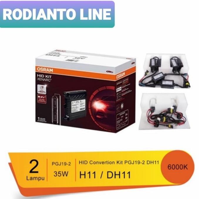 LAMPU FOGLAMP MOBIL XENIA HID CONVERTION KIT H11/H16 6000K OSRAM rod14 Murah