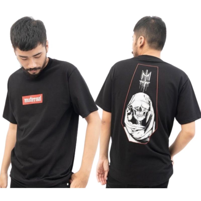 (COD) T-SHIRT MATERNAL DISASTER FOMENT BLACK - KAOS DISTRO PRIA DAN WANITA - BAJU MATERNAL LOGO BOX 