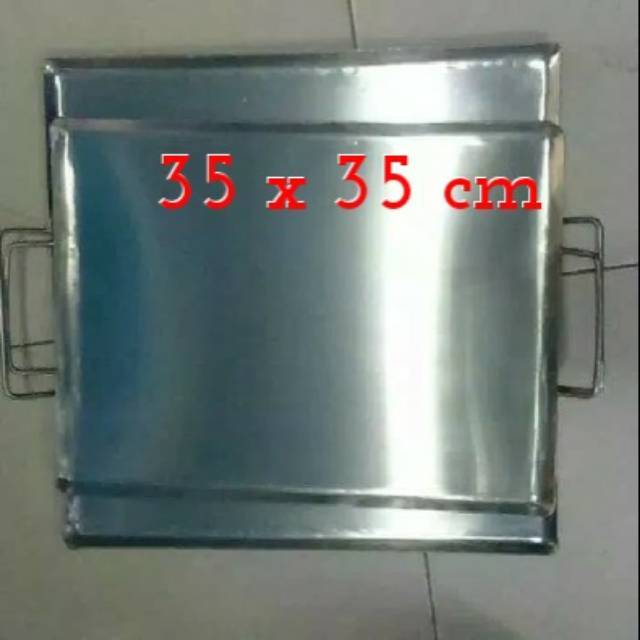Wajan plat persegi ukuran 35 x 35 roti bakar / kebab