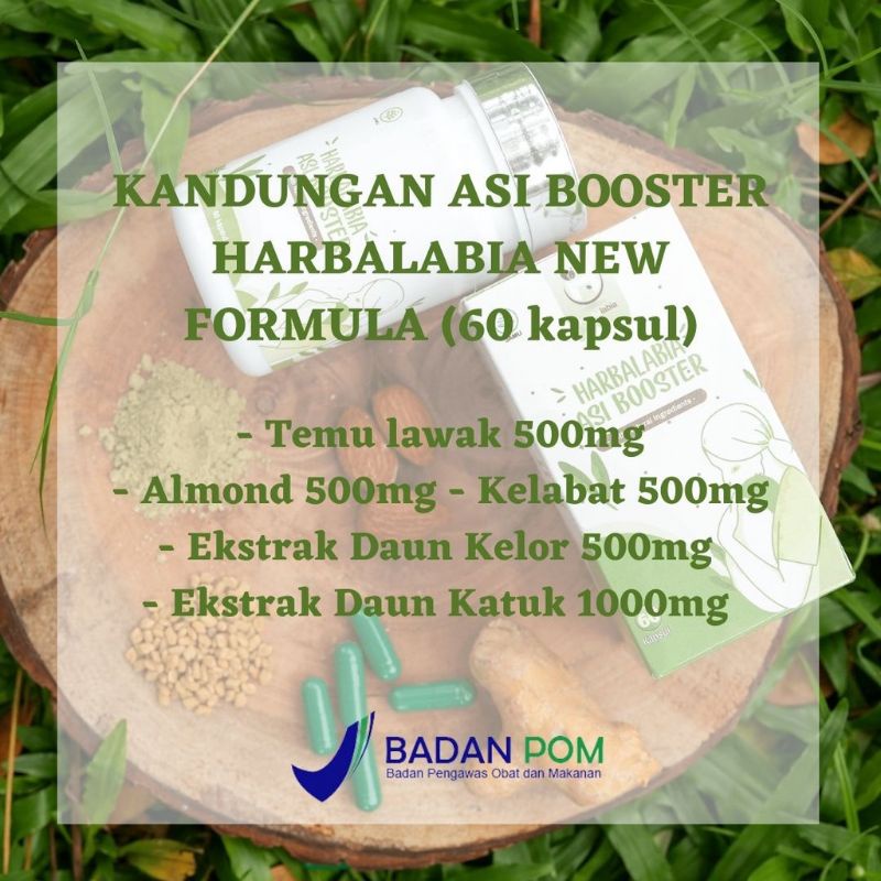 [ FREE TUMBLER ] Harbalabia Asi Booster Pelancar Asi Isi 60 Kapsul n