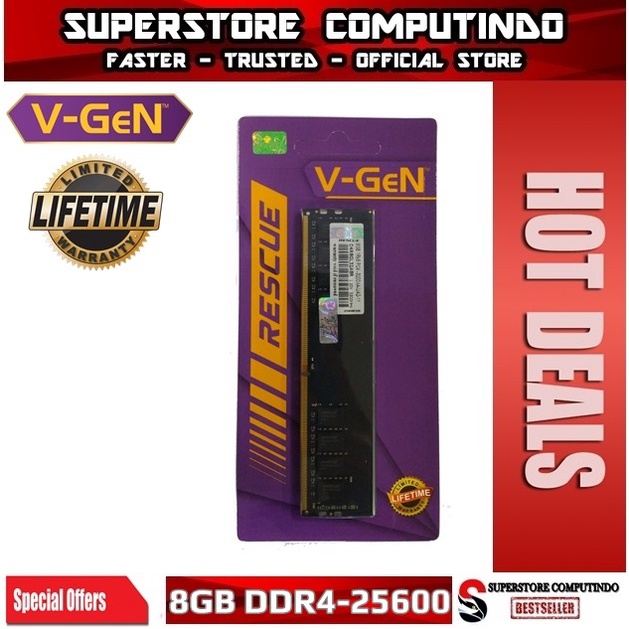 RAM V-GEN Rescue DDR4 8GB PC25600/3200Mhz LONG DIMM