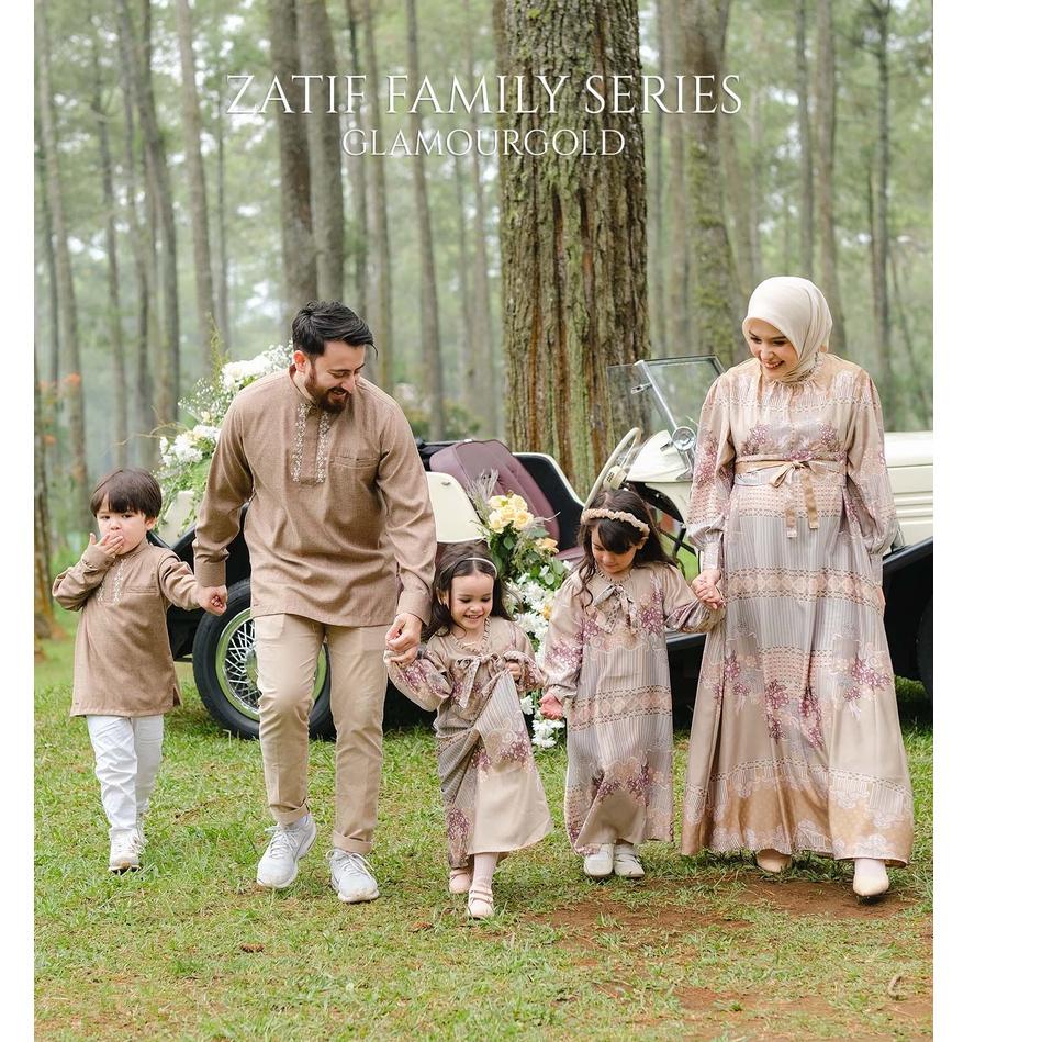 Mayoutfit Zatif Family Set Glamourgold | Sarimbit Lebaran Gamis Koko ‑ MLK.772032