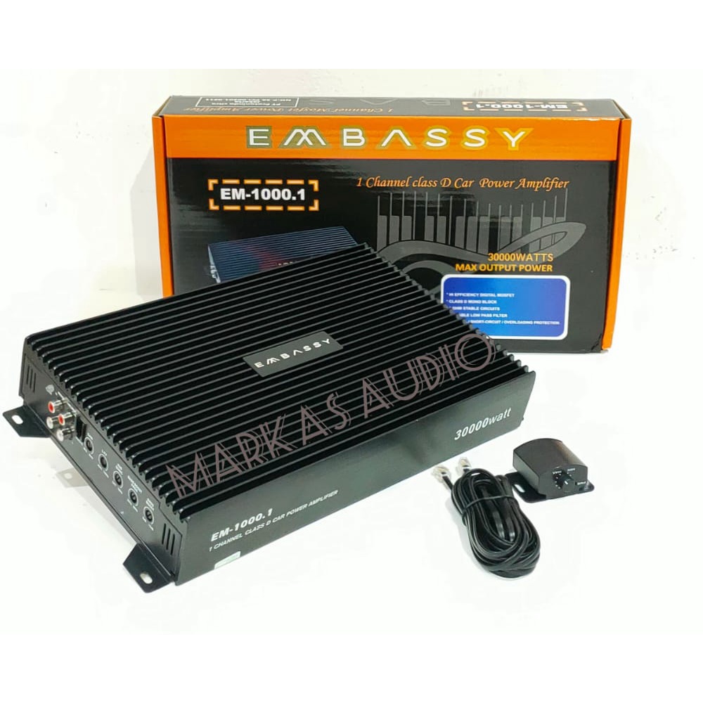 Power Monoblok Embassy EM 1000.1 Class D 1000Watt Power Mobil