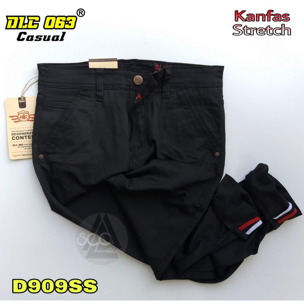 celana chino original slim fit stretch / kanvas minyak bajatex original DLC 063 / trade merk tembus.