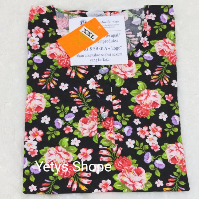 Hoki&Sheila Jumbo LD120 C3/4 Baju Tidur Piyama Fit XXL [Part 1]-2Mawar Hitam