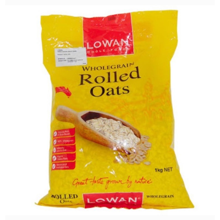 

LOWAN WHOLEGRAIN ROLLED OATS 1KG