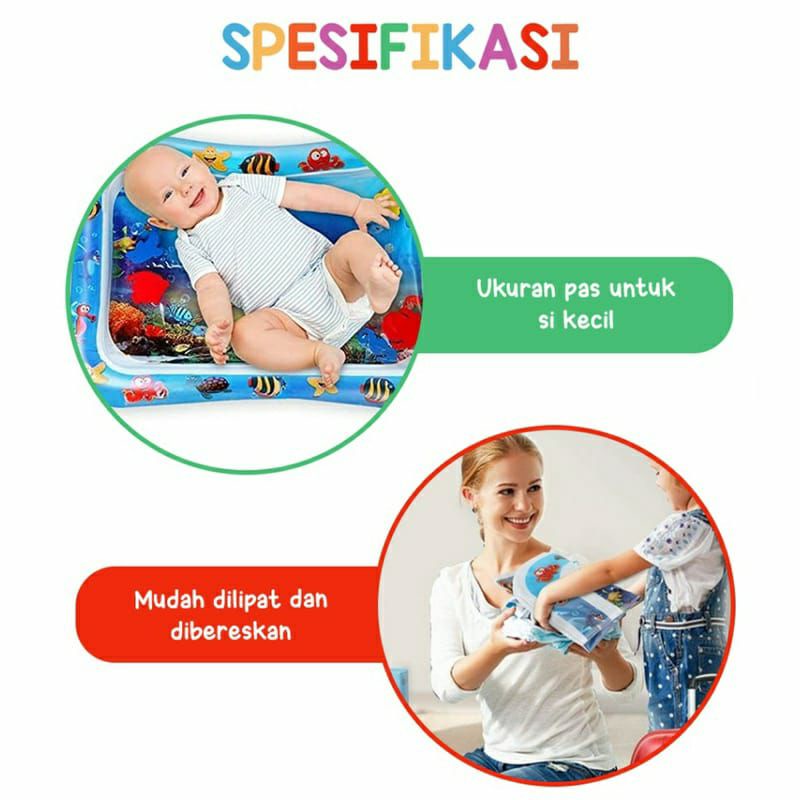 Mainan Bayi Water Play Mat Inflatable / Maianan Bayi Playmate Sensory Toy