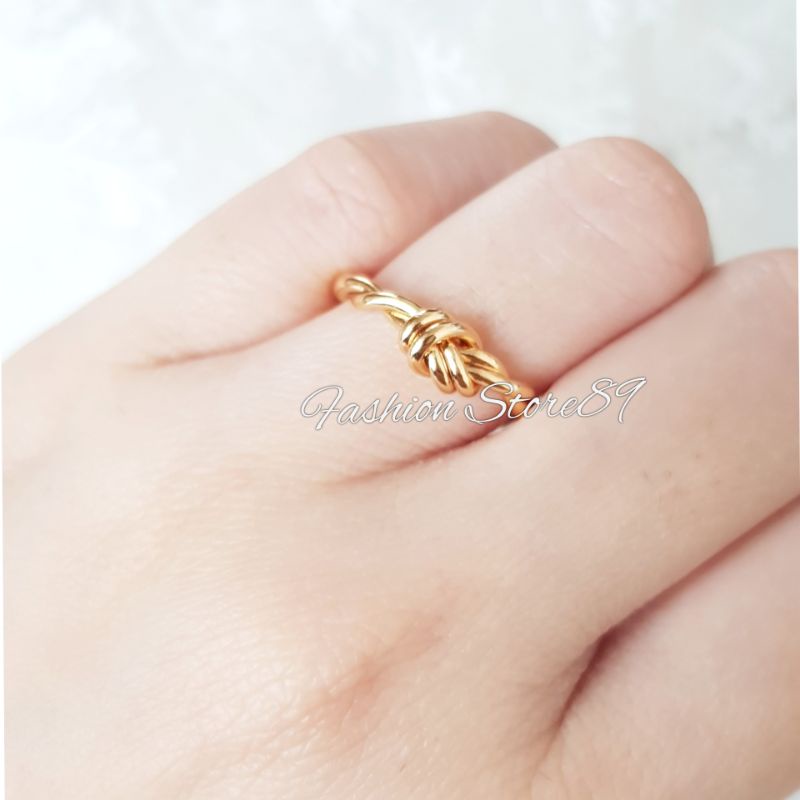 Cincin Flexibel Perhiasan impor Fashion Lapis emas 18k Cincin dewasa free size Fashion