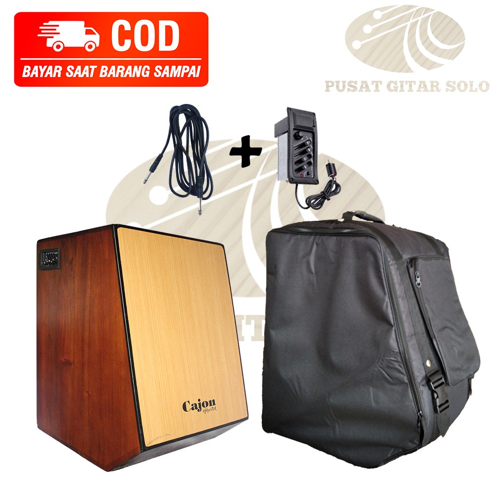 Cajon/Drumbox Mahoni Akustik dan Elektrik