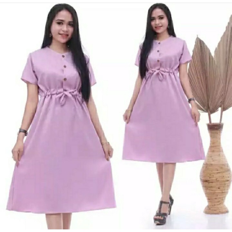 DRESS POLOS WANITA BAHAN MOSCREPE HIGH QUALITY