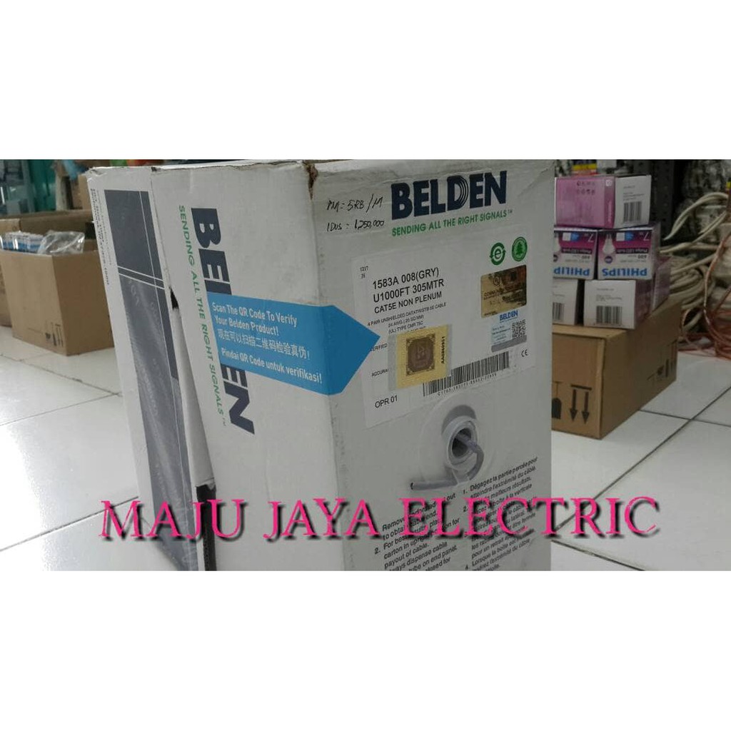 Jual Kabel LAN Belden Original UTP 1 Dus Roll CAT5E / CAT5 / CAT 5E 5 E USA LS1