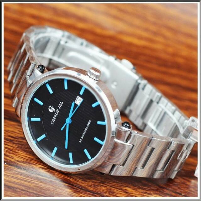 Jam tangan pria Charlie Jill biru Original
