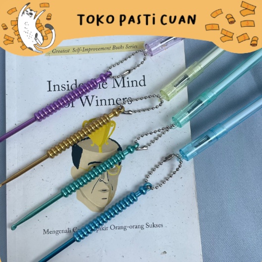 

pulpen pena gantungan korek kuping telinga tinta hitan kebutuhan sekolah anak bisa COD bolpen lucu imut fancy pen unik elegan keren termurah import