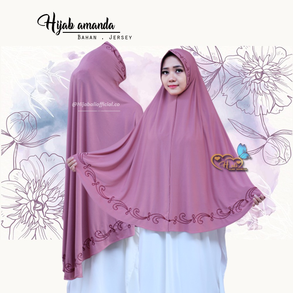 Jilbab Jumbo Jersey Hijab Jersey Kerudung Syari Jumbo Khimar Syari Jersey Kerudung Jumbo Amanda