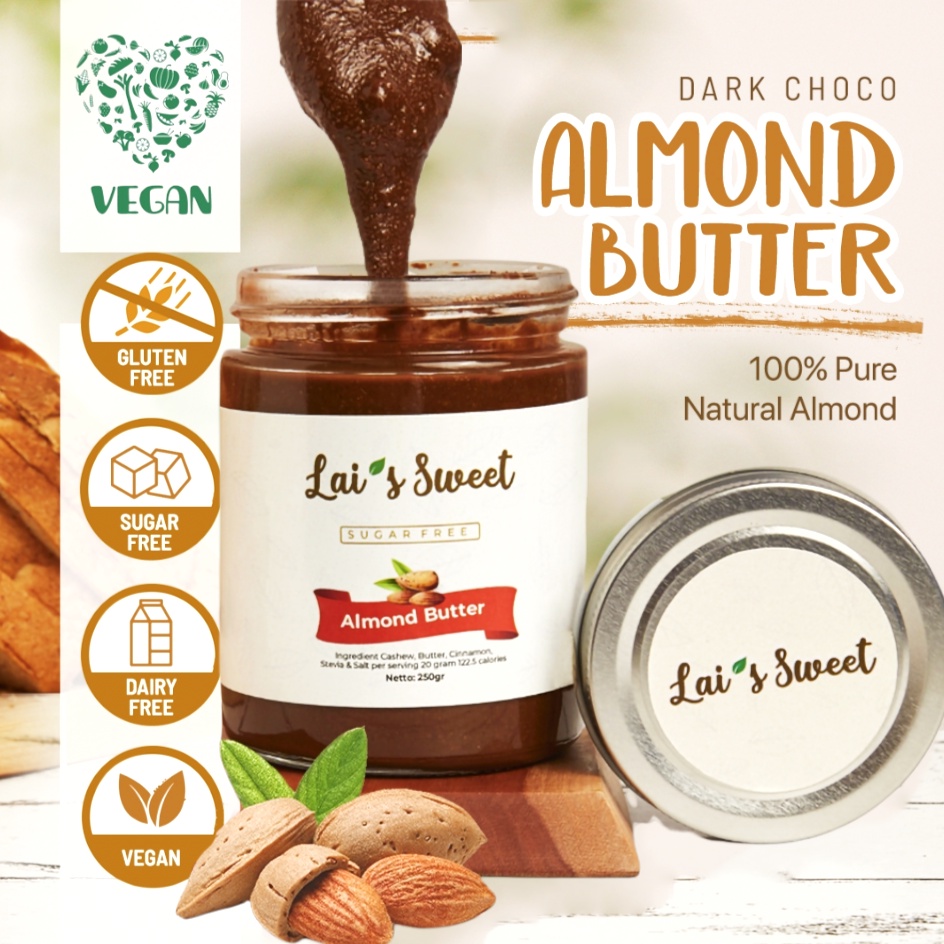 

Dark Coco Almond Butter 250Gr (Free Sugar,Gluten Free,Vegan)