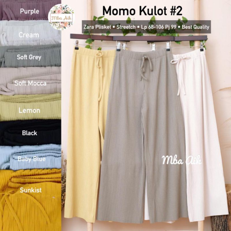 Momo Kulot 2 , By MbaAik, Zara Plisket