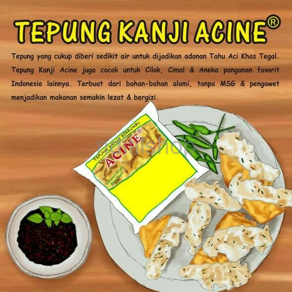 

Tepung Tahu Aci,Pletok, Cimol, Cilok, Cireng ACINE TANPA MSG/PENGAWET