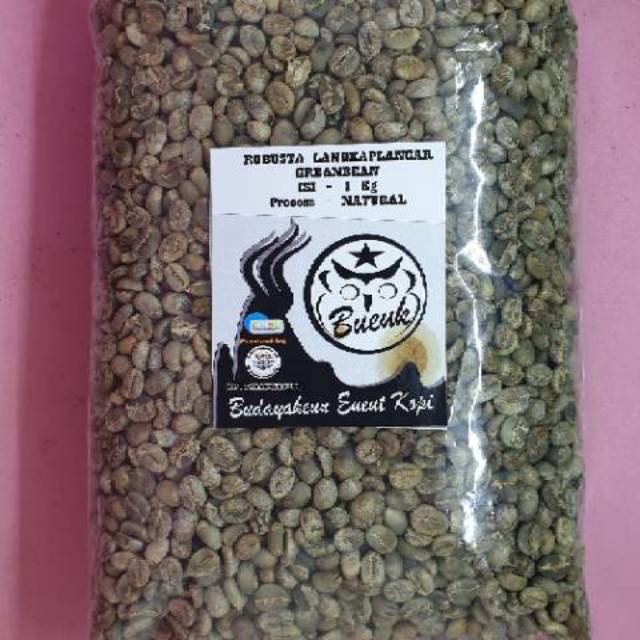 Robusta Green Beans 1kg - Fullwash Kopi Mentah Pangandaran Natural Coffe Cap Bueuk