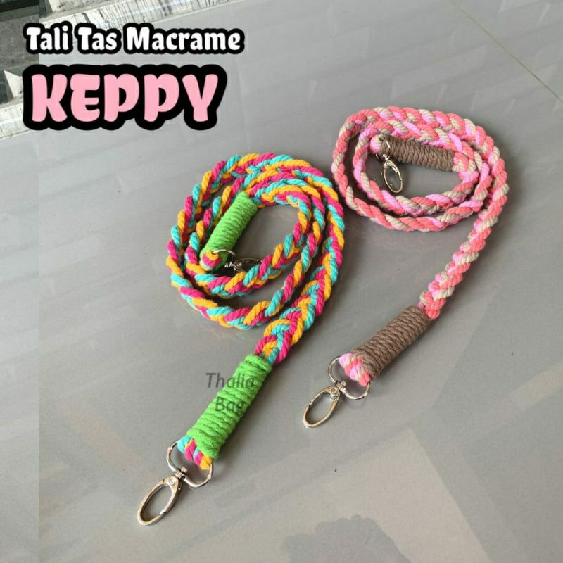 READY STOK STRAP BAG MACRAME KEPPY BY THALIA BAG // HANDMADE MACRAME// SHOULDERBAG // SLINGBAG //HANDBAGE//TALI TAS// STRAPBAG MACRAME MURAH