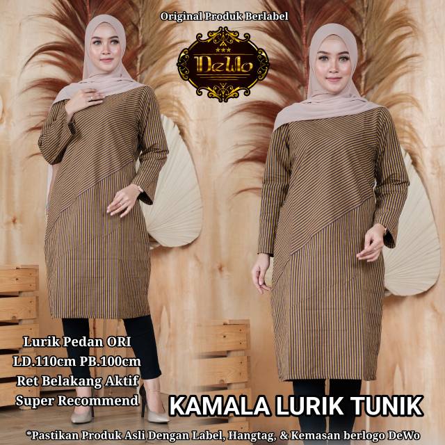 PAKAIAN WANITA KAMALA LURIK TUNIK
