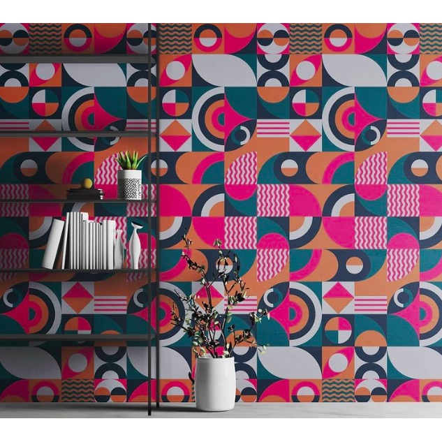 Wallpaper Motif Geometri