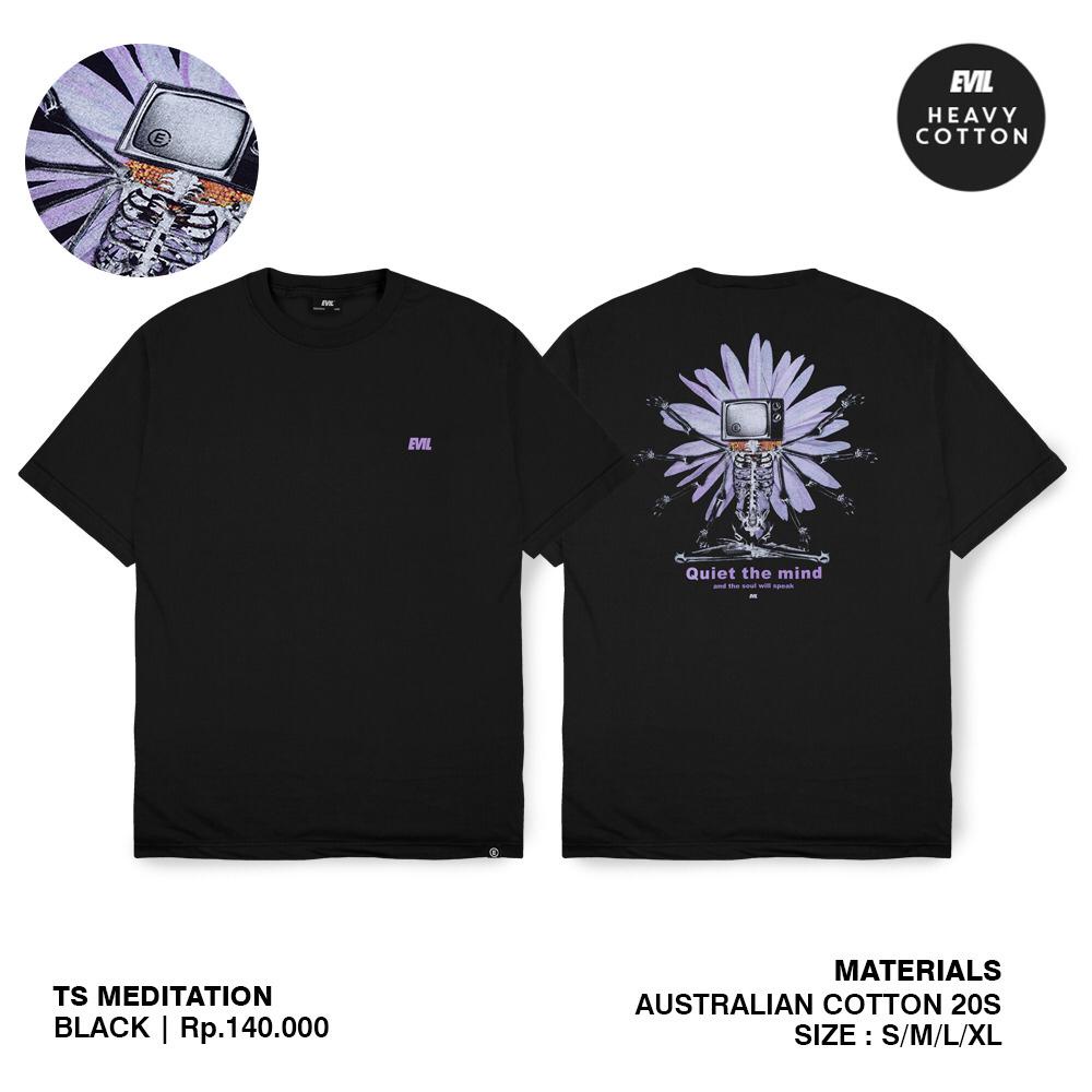 EVIL TSHIRT - MEDITATION BLACK