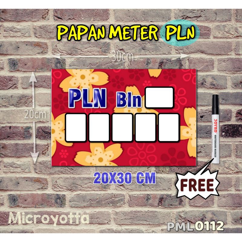 

Microyotta Papan Meter Listrik PLN PAM motif Unik - Floral 12