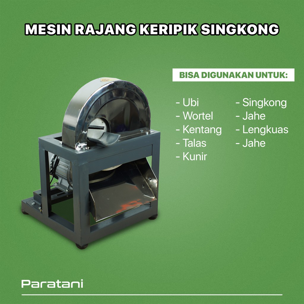 Mesin Potong Pemotong Rajang Kripik Singkong Ubi Talas Listrik Otomatis