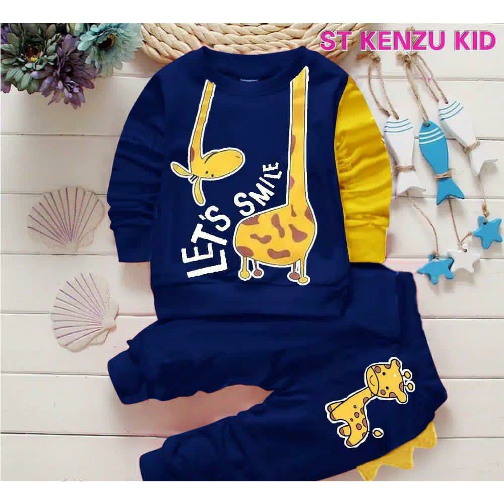SETELAN SWEATER JOGER JERAPAH PAKAIAN ANAK PEREMPUAN