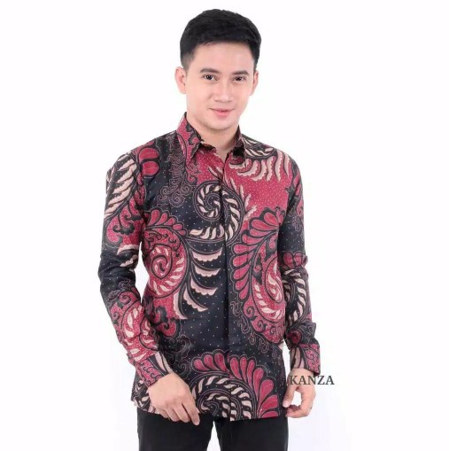 Batik Coupel Keluarga Sania Ruffle Ori Ndoro Jowo Dnt Motif Puser Merah