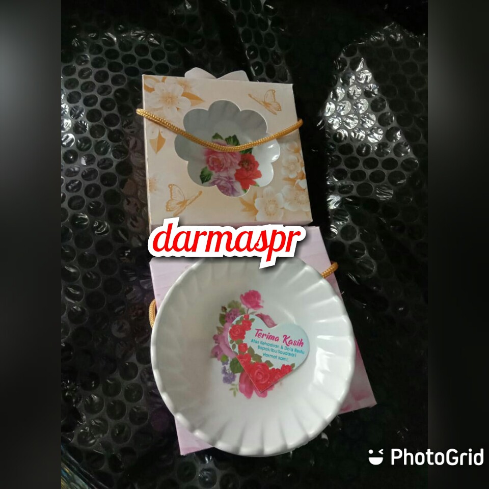 TERMURAH !! SOUVENIR PERNIKAHAN Mangkok Melamin Ceper Kemasan box Isi 20pcs GRATIS KARTU UCAPAN