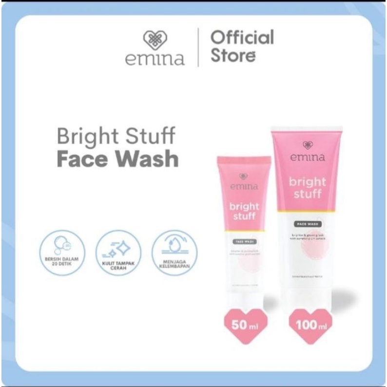 ❤SHASYA ❤ EMINA BRIGHT STUFF SERIES | PENCERAH EMINA TONER FACE WASH MOUSTURAIZING TUNE UP ACNE PRONE BEST SELLER