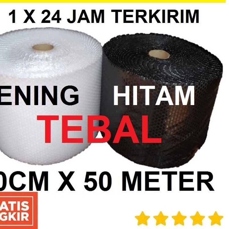 

Promo - Bubble Wrap Roll Hitam Bening 40cm x 50 meter Bekasi Jawa Barat ホ