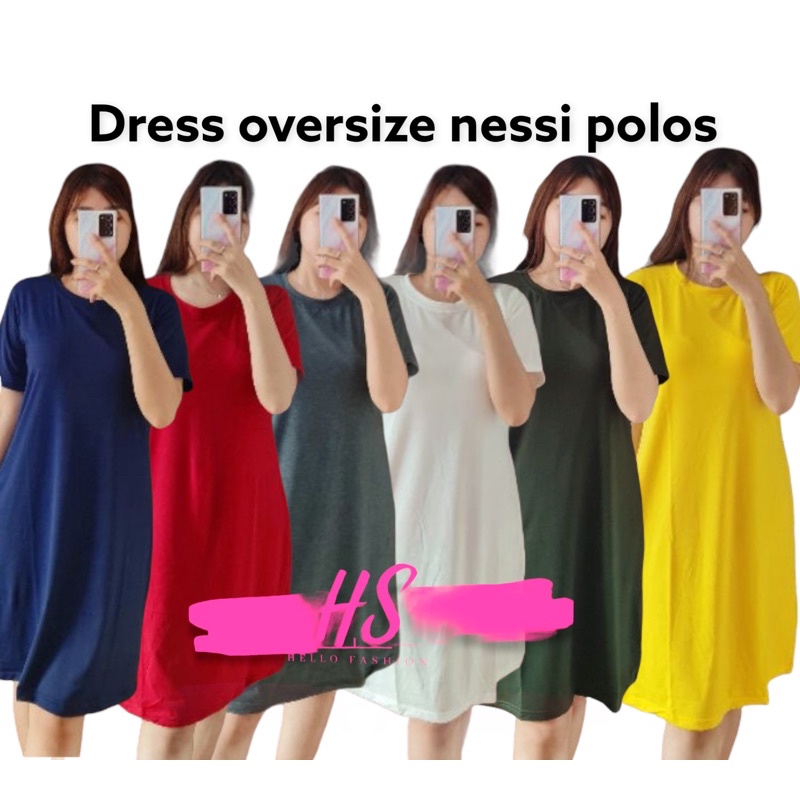 DRESS POLOS OVERSIZE NESSI /DRESS CEWEK/DRESS OVERSIZE