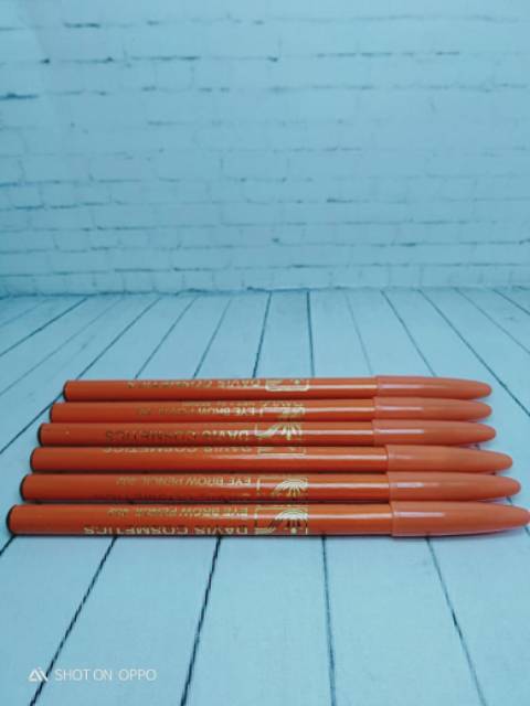 Pensil Alis Davis Eyebrow DAVIS Orange warna Coklat