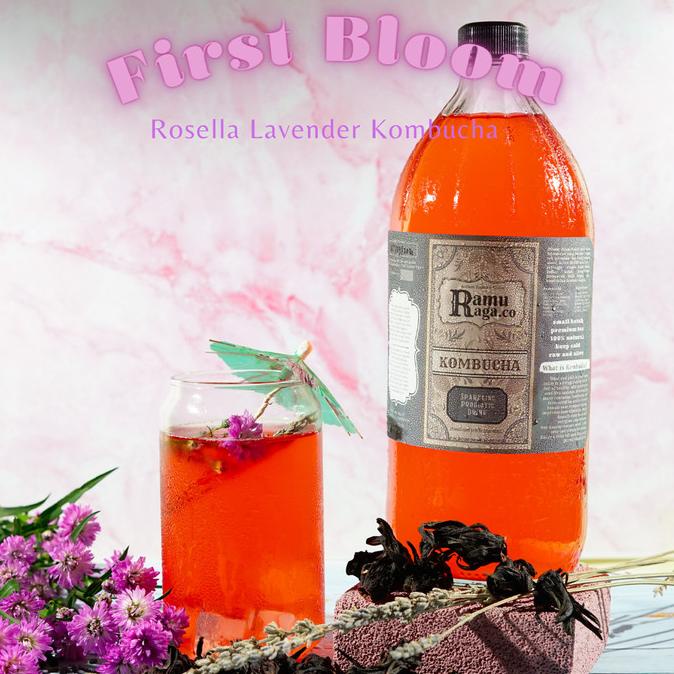 

(BISA COD) Rosella Lavender Kombucha - 1L - Ramuraga Teh Fermentasi Probiotik DISKON Kode 1089