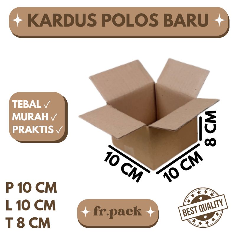 Jual KARDUS | BOX | KARTON POLOS BARU UKURAN 10X10X8 CM MURAH | Shopee